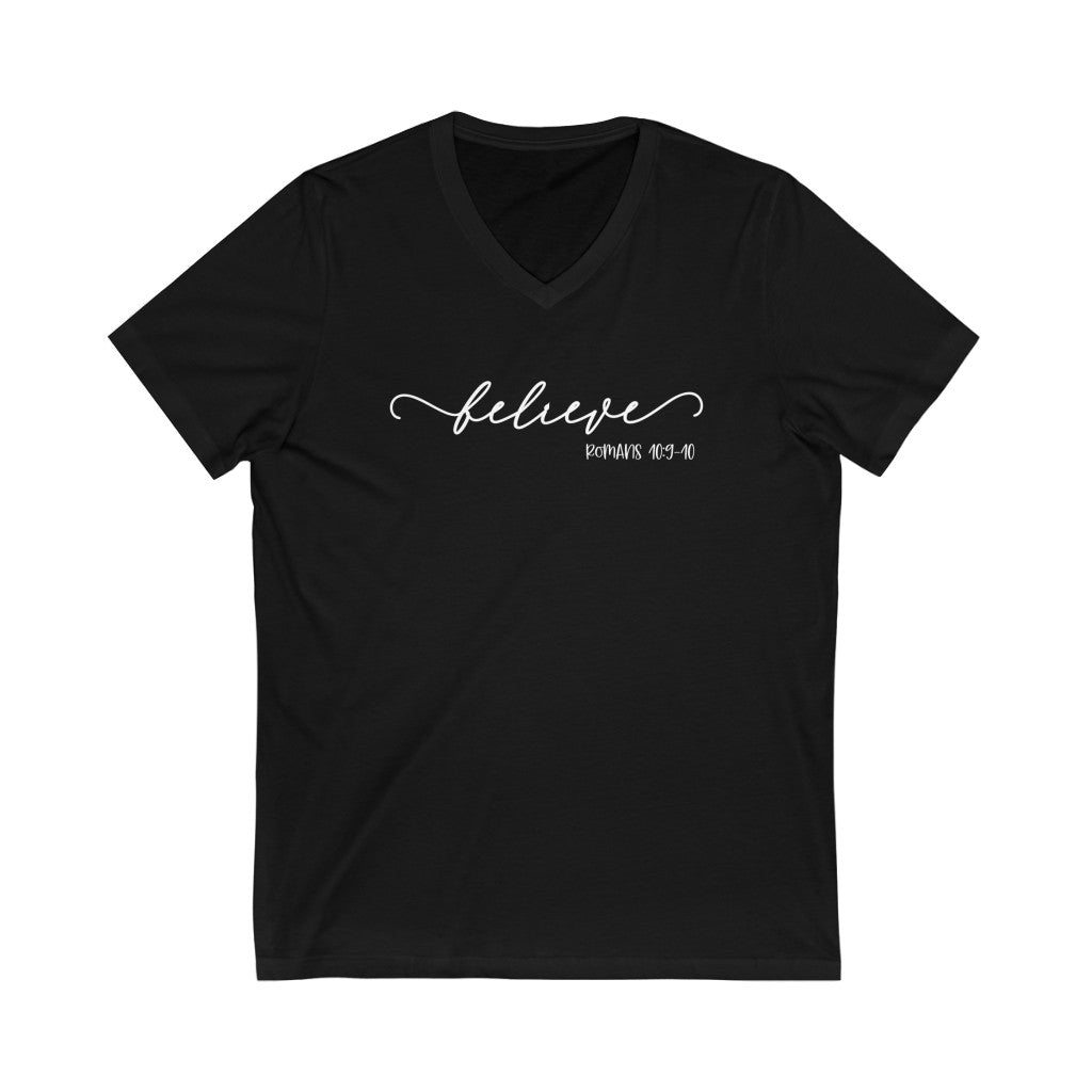 Believe V-neck shirt | Positivity Tee