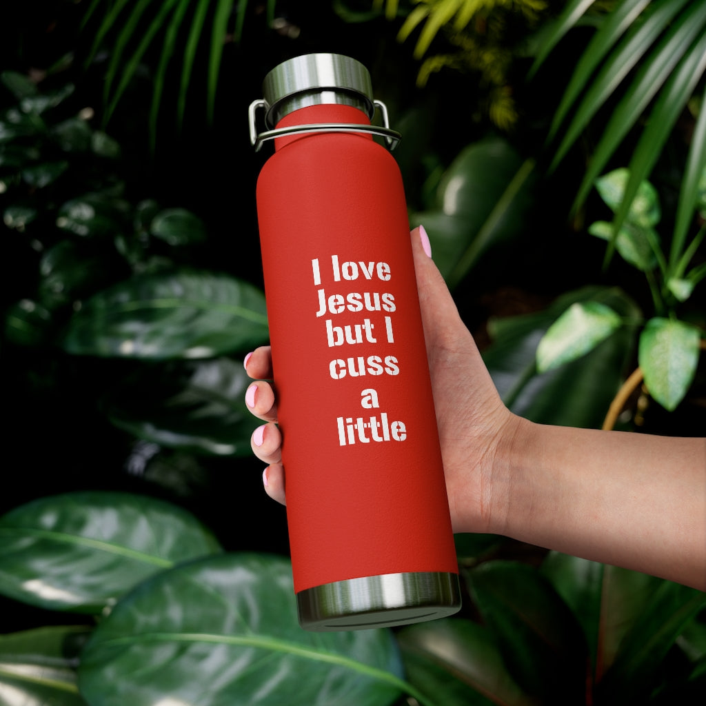 I love Jesus but I cuss a little Style 2 | Insulated Bottle | Christian Inspired Water Bottle | Christian Humor