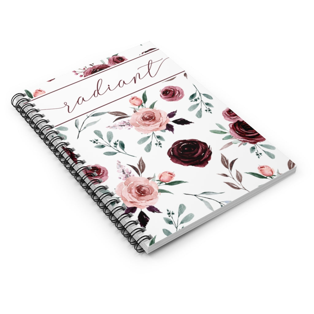 Floral Radiant Journal | Floral Spiral Notebook