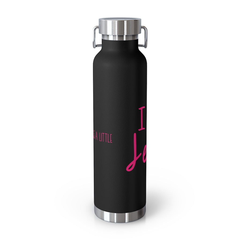 I love Jesus but I cuss a little Insulated Bottle | Christian Inspired Water Bottle | Christian Humor | Pink lettering