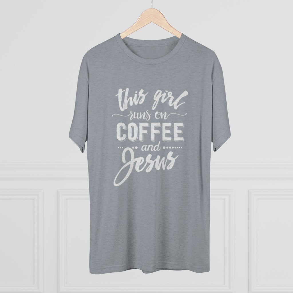 This Girl Runs on Coffee and Jesus Shirt | Positivity Tee