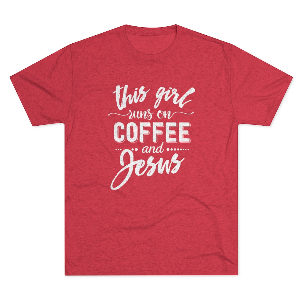 This Girl Runs on Coffee and Jesus Shirt | Positivity Tee