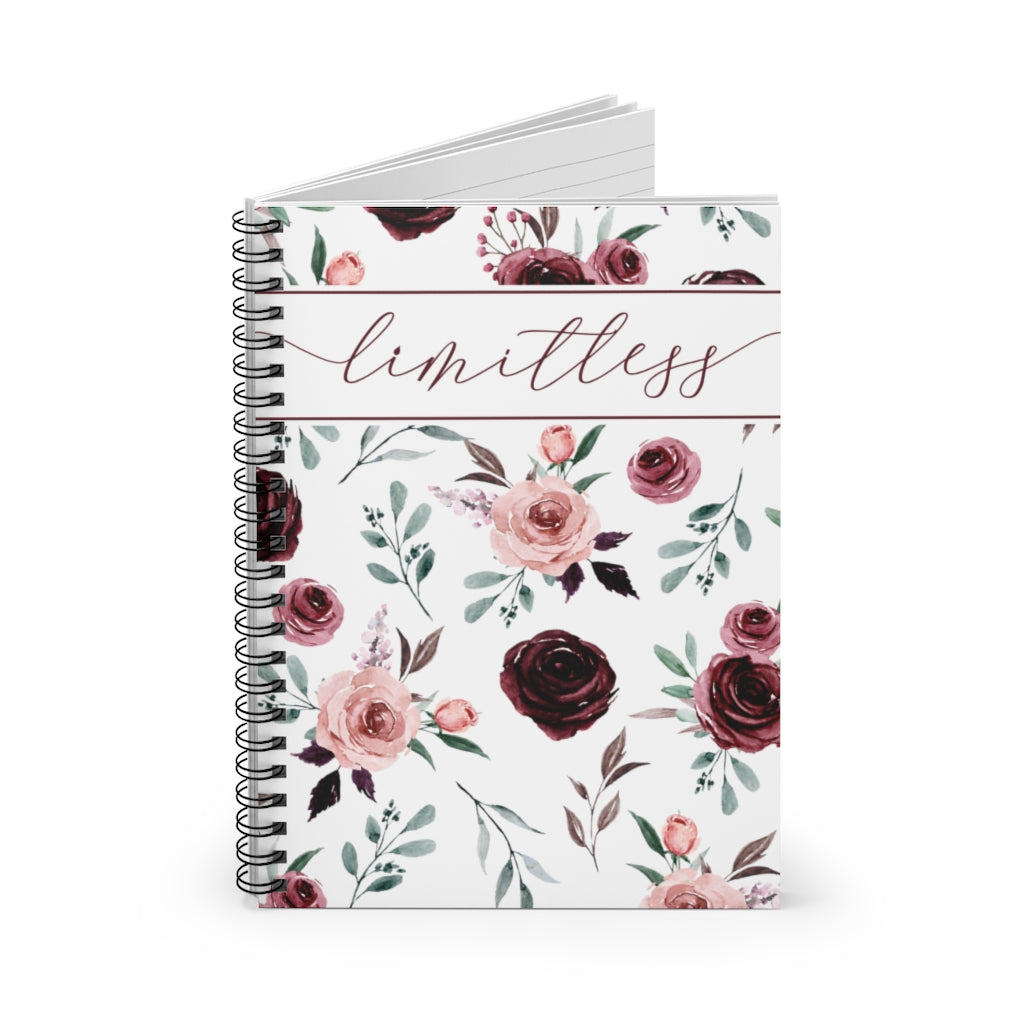 limitless journal | Christian Journal | spiral bound floral journal