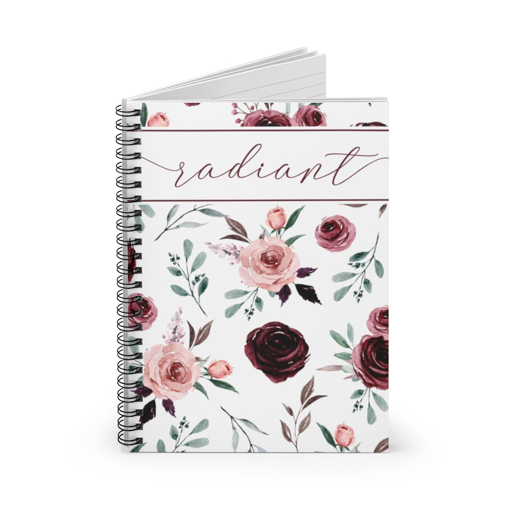 Floral Radiant Journal | Floral Spiral Notebook