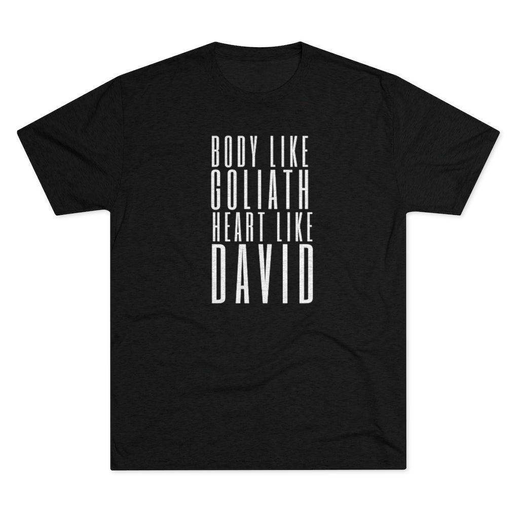 Body Like Goliath, Heart Like David Men's Shirt | Christian Men Gifts | Inspirational Shirt