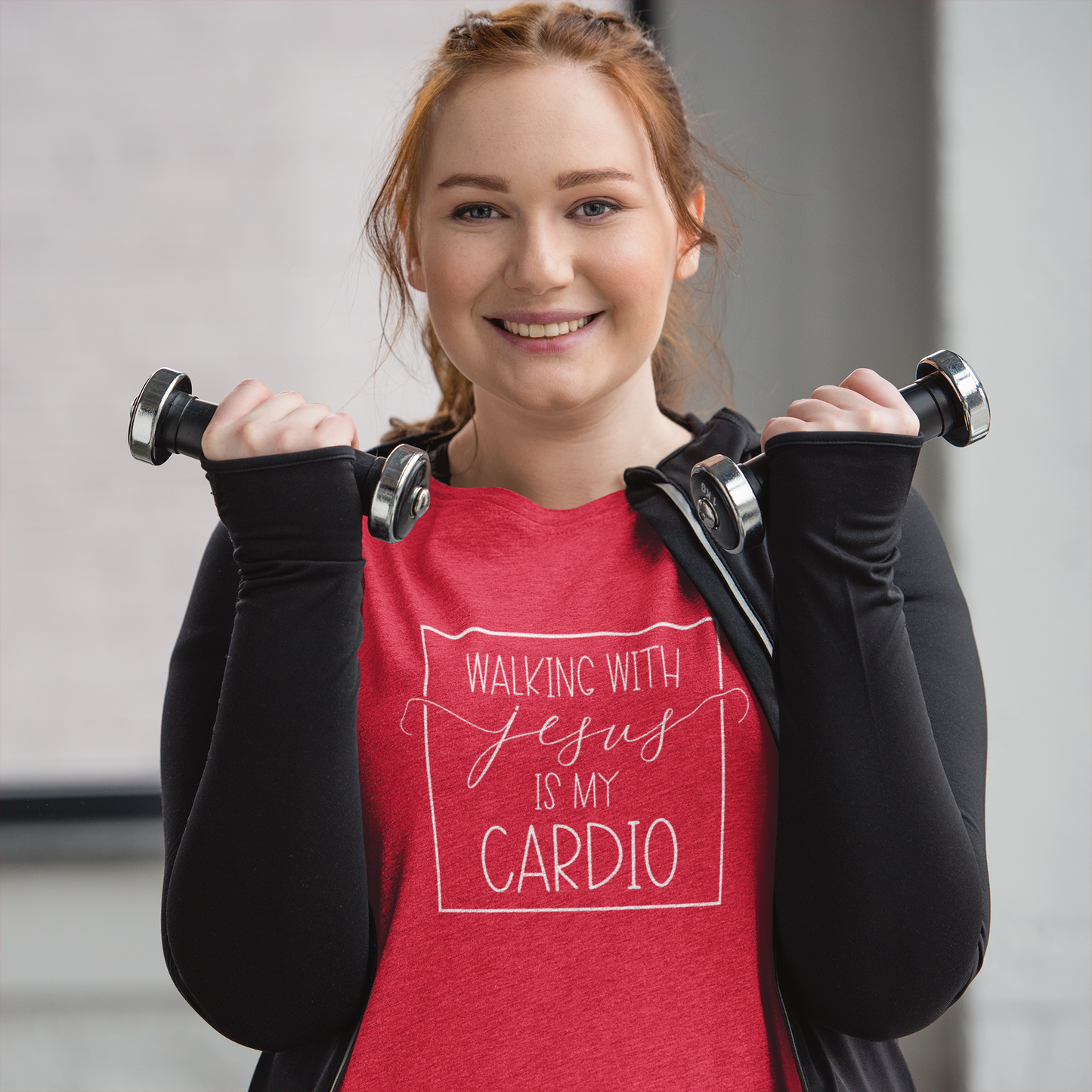 Walking with Jesus is my Cardio Shirt | Funny Tee