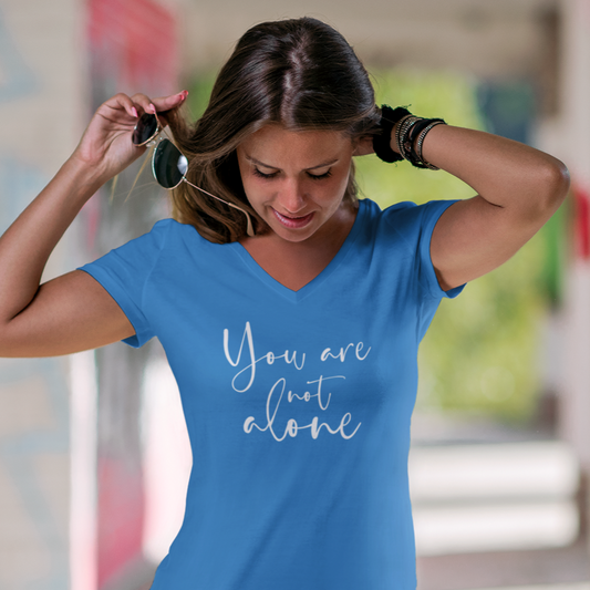 you are not alone vneck shirt | Christian inspiration | Gift for Christians